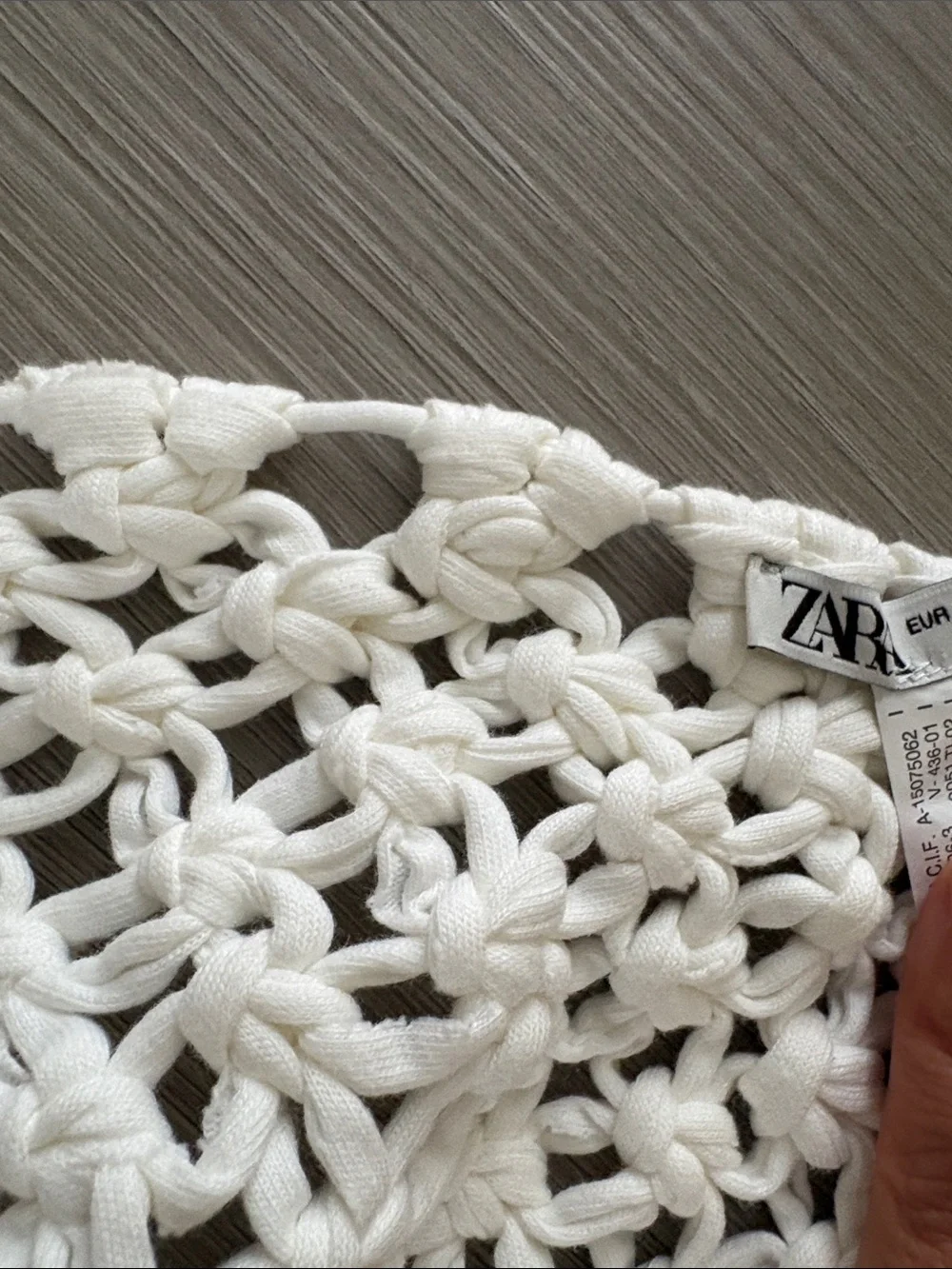 Zara White Macramé Asymmetrical Fringe Skirt - Picture 5 of 5